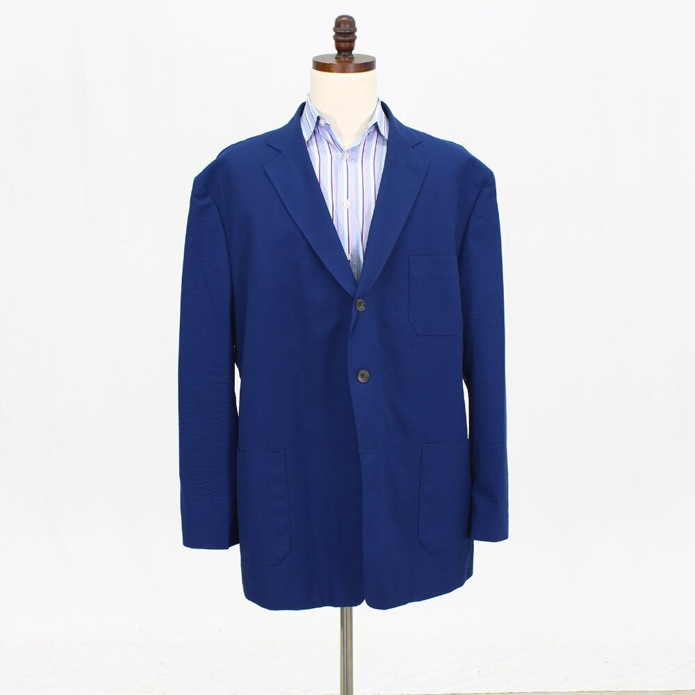 Stafford 54R Blue Striped 3-Button Sport Coat Blazer Jacket T788